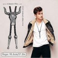 thumbnail image 2 of Mens Leather Necklace, Adjustable Vintage Bolo Tie for Men, Unisex Wild West Theme Cowboy Accessories, 2 of 5