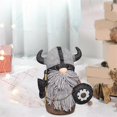 thumbnail image 3 of Muñeco de gnomo guerrero vikingo, juego de adornos de gnomos de peluche para fiestas, muñeco de peluche hecho a mano, gnomo escandinavo como se muestra, 3 of 5