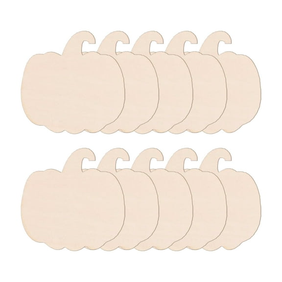 10pcs Decorative Pumpkin Blanks Paintable Plaques for Creative Halloween and Thanksgiving Projects Party Supplies