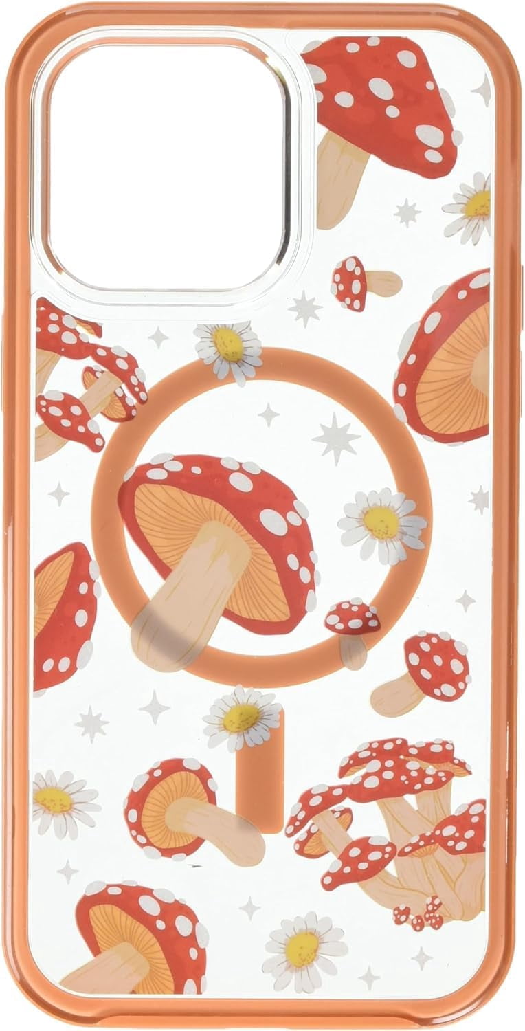 OtterBox iPhone 14 Pro Max (Only) Symmetry Clear Series+ Case - Fungi (Orange) - Ultra-Sleek - Snaps to MagSafe - Raised Edges Protect Camera & Screen - Non-Retail Packaging