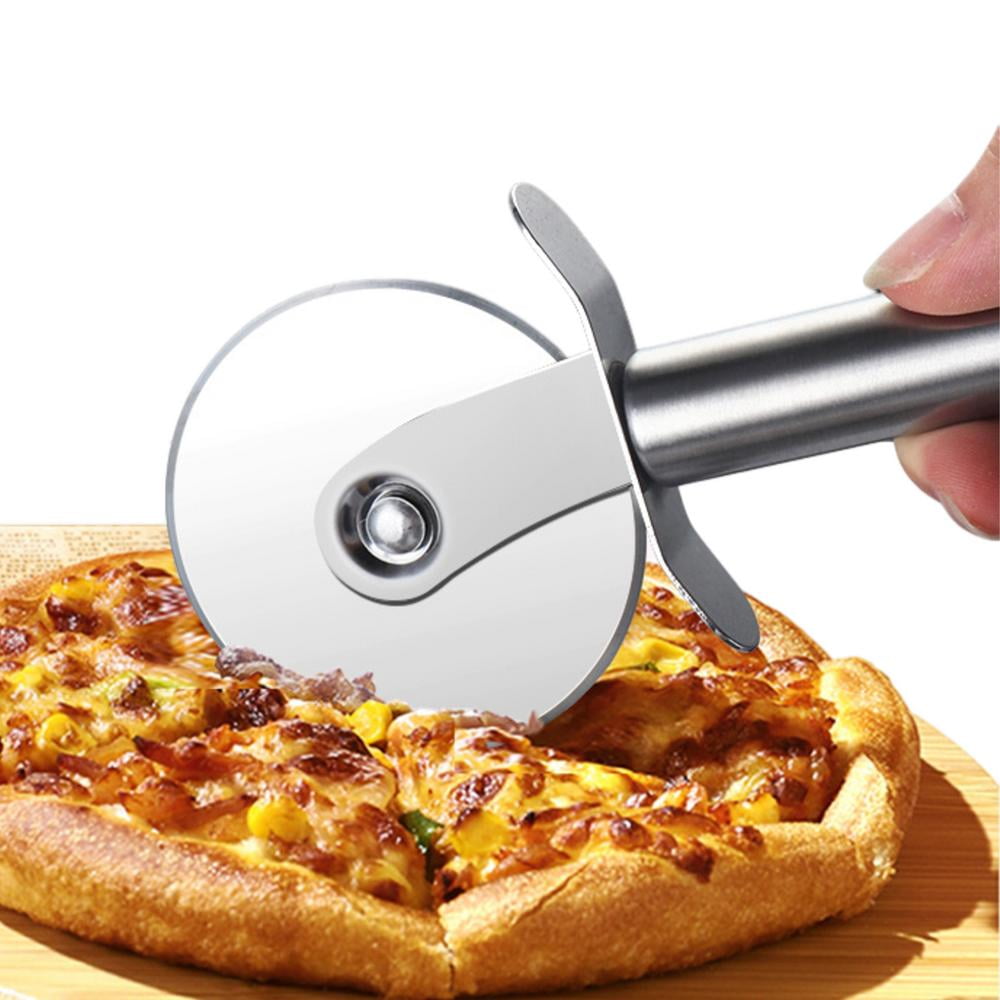 Tohuu Kitchen Pizza Wheel Stainless Steel Pizza Peel Cutter with Paddle