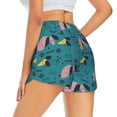 thumbnail image 3 of Vsdgher Dachshund Dog Print Women's Running Double Layer Shorts High Waisted with Pockets Elastic Yoga Workout Athletic Gym Sports, 3 of 8