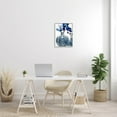 thumbnail image 2 of Modern Blue Flower Arrangement Botanical & Floral Graphic Art Gray Framed Art Print Wall Art, 2 of 8