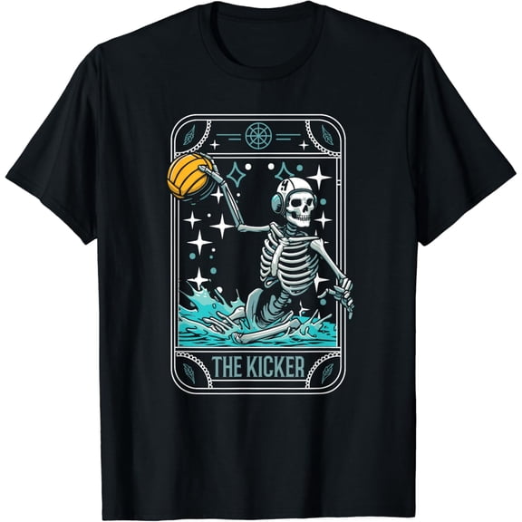 Velto Water Polo - Player Waterpolo Sport Skeleton Tarot Card T-Shirt All Size S-5XL
