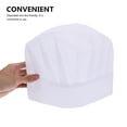 thumbnail image 2 of 20 gorros de chef desechables para niños, ligeros y sencillos, accesorios de cocina para niños y niñas (blancos), 2 of 6