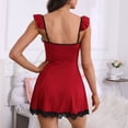 thumbnail image 4 of Sleepwear for Women Sexy Women's Maid Babydoll Lingerie Dress Lace Bow Halloween Costumes Cosplay Nightgown Chemise, 4 of 7