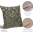 thumbnail image 4 of Ryan&nbsp; Olive Green Pillow Covers Set of 2, 18x18 Inches, Vintage Floral Botanical Print Spring Flower Plant Pattern Decorative Throw Pillow Cases Outdoor Farmhouse Decor for Home Sofa Couch Bed, 4 of 5