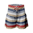 thumbnail image 5 of Pantalones cortos con cordón para mujer, pantalones cortos informales de verano con cintura alta y fluidos, pantalones cortos de playa con estampado bonito de secado rápido Fridja fhjkhfk459315, 5 of 5