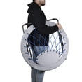 thumbnail image 4 of Zenithen Bungee Dish Kids Steel Folding & Stacking Chairs, Cobalt Blue, 4 of 9