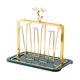 thumbnail image 1 of Soporte para vasos de cristal GOOHOCHY, organizador de escritorio para vasos, escurridor con bandeja de drenaje., 1 of 7