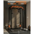 thumbnail image 2 of GARVEE Multi-Functional Squat Rack with LAT Pulldown System Exercise Power Cages,2000lb Capacity,Black&Orange, 2 of 6