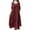 Wine, variant on Utoimkio Women's Casual Loose Cotton Linen Maxi Dress Half Sleeve V Neck Swing Long Dresses for Women