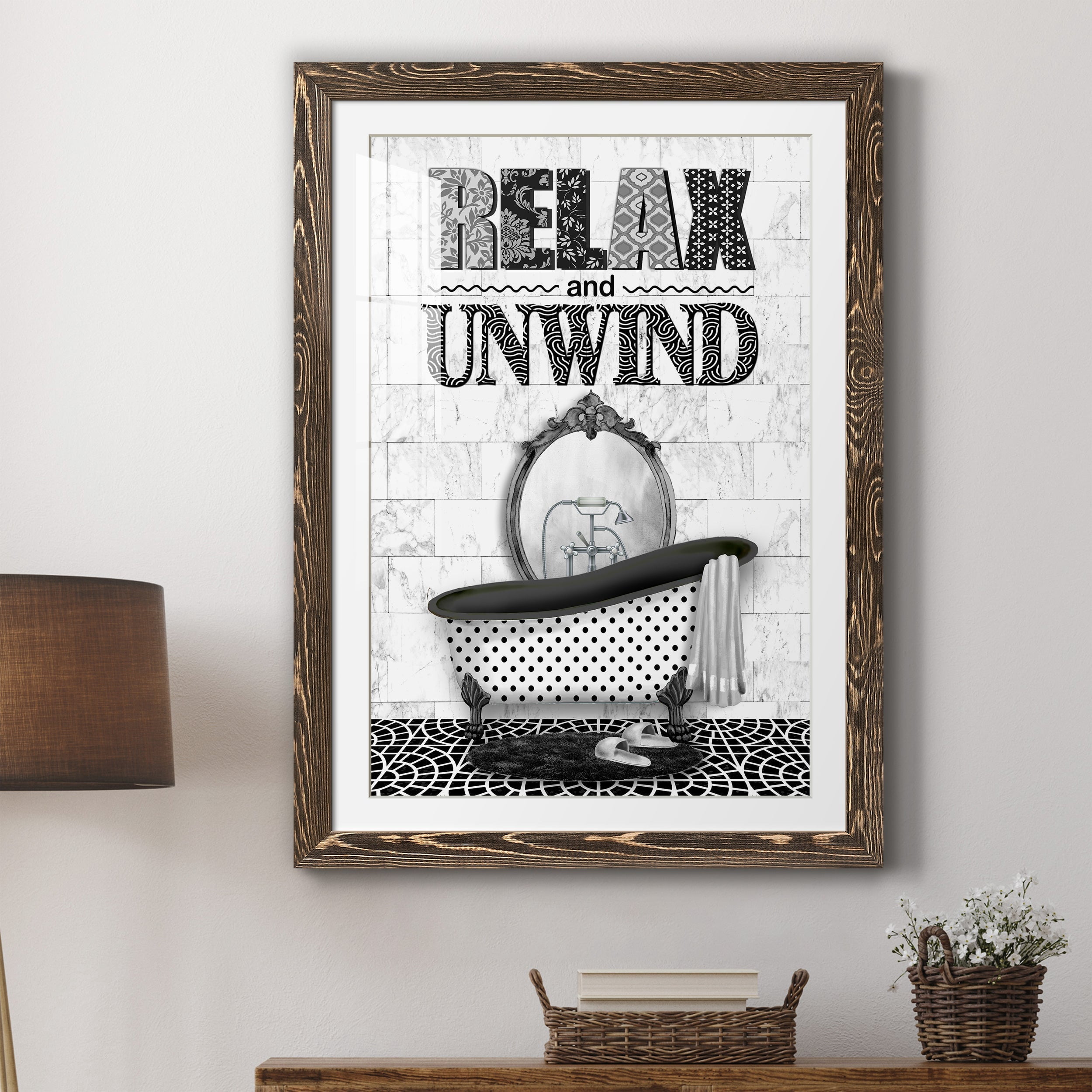 Relax and Unwind - Premium Framed Print - Distressed Barnwood Frame - Ready to Hang