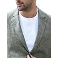 thumbnail image 3 of FASHIONWT Men Long Sleeve Notched Blazer Casual Button Suit Jacket, 3 of 4