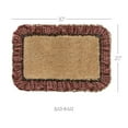 thumbnail image 2 of VHC Brands Beckham Country 20"x30" Bathmat Red Ruched Ruffle Cotton Solid Color Rectangle Bath Decor, 2 of 5