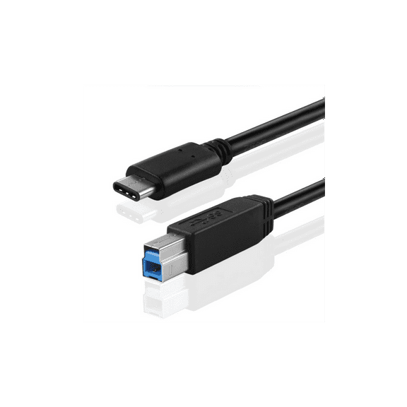 3.3ft Reversible Micro USB 3.1 Type C Male to Standard Type B printer Data Cable for Apple Macbook 12 Inch, Nokia N1, Tablet, Mobile Phone Supported Devices printer(Black)