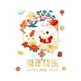 thumbnail image 2 of Riguas Glass Sticker Cartoon Rabbit Print Happy New Year Chinese Traditional Elements Waterproof Removable Home Decoration PVC 2023 Year of The Rabbit Shopwindow Decal for Spring Festival, 2 of 8