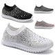 thumbnail image 1 of Women Ladies Sneakers Slip On Sock Trainers Sparkly Glitter Casual Shoes New, 1 of 2