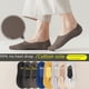 thumbnail image 2 of Calcetines de hombre, calcetines náuticos de verano, finos, de malla de seda de hielo, de algodón, transpirables, absorbentes del sudor, de boca baja, antideslizantes, de silicona, de corte bajo,, 2 of 6