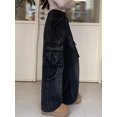 thumbnail image 4 of Cyber-pantalones vaqueros holgados negros lavados para mujer, ropa de calle con múltiples bolsillos, pantalones Cargo rectos de pierna ancha, Y2K, 2024, 4 of 5