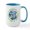 White/Blue Inside, variant on CafePress - Reduce Reuse Recycle [Globe] Large Mug - 15 oz Ceramic Large White Novelty Mug