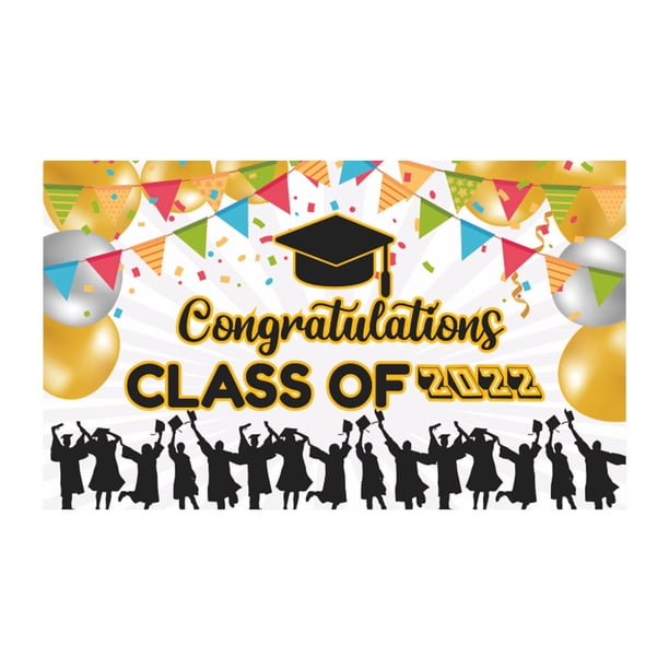 Ganfancp 2022 Graduation Season Banner Banner Party Ceremony Party Decoration Wall Bra Hanging Flag Graduation Season Background Cloth Ofertas Del Día Liquidación 1X Tela de Fondo