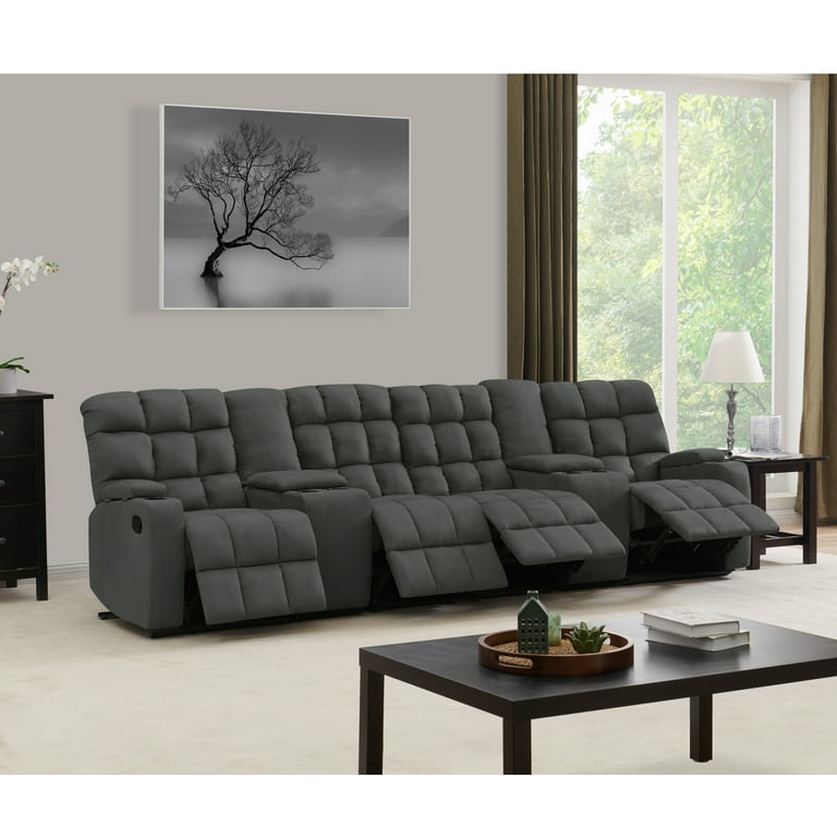 Tufted best sale recliner sofa