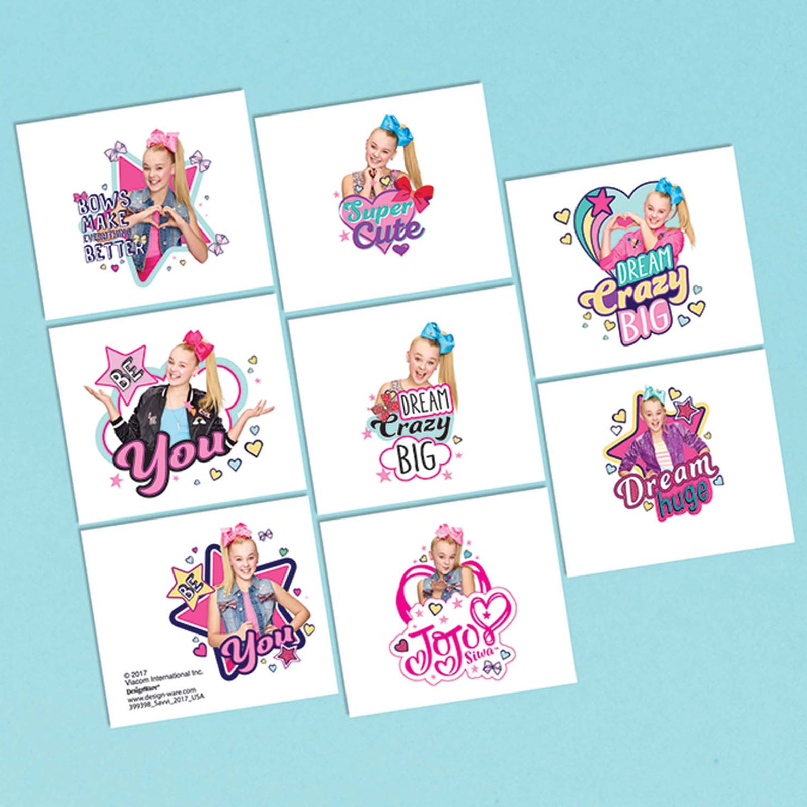 JoJo Siwa Tattoo Sheet (1) - Walmart.com