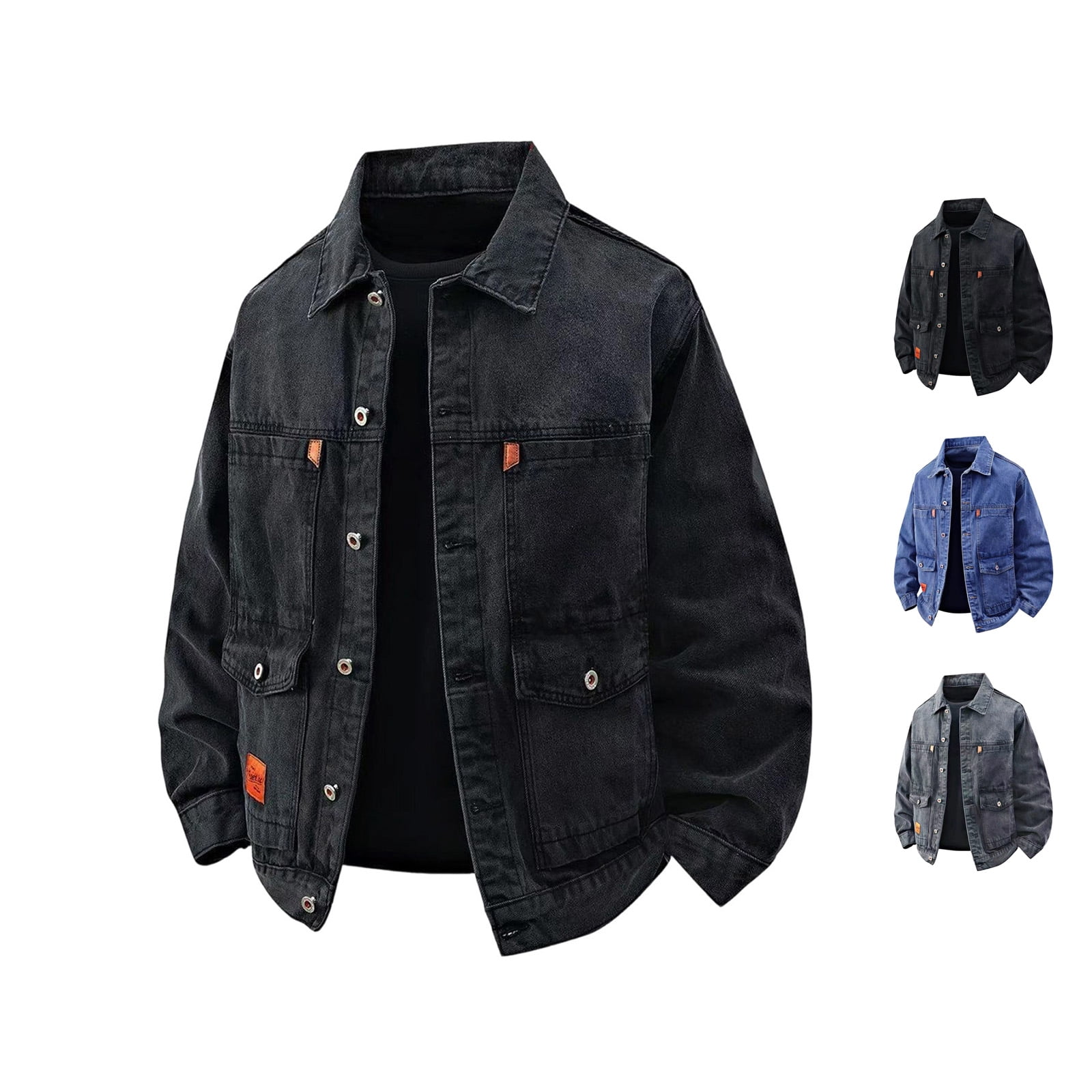 Kacey Lee Men's Denim Chore Jacket, Sizes S-2XL - Walmart.com