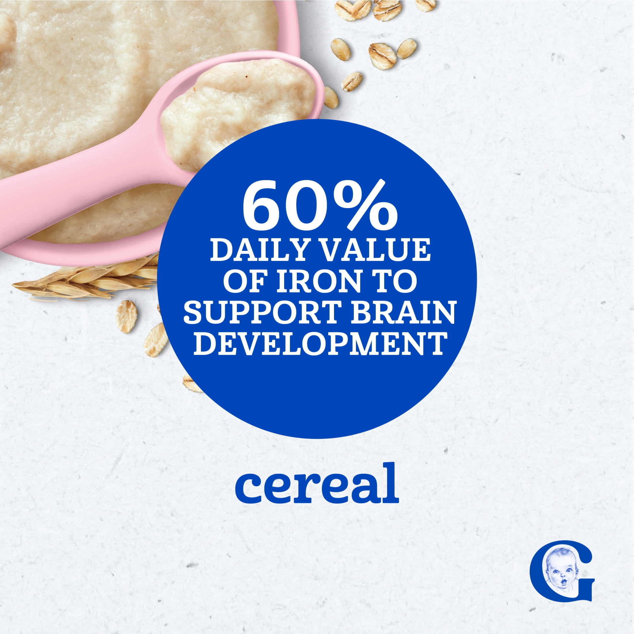 (5 pack) Gerber Baby Cereal, Multigrain Cereal, Baby Breakfast, Stage 2 8 oz