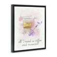 thumbnail image 3 of Stupell Industries Need Coffee & Mascara Food & Beverage Painting Black Floater Framed Art Print Wall Art, 17 x 21, 3 of 9