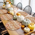 thumbnail image 3 of Fall Round Placemats Set of 4 Hello Fall Place Mats Thanksgiving Woven Placemat Autumn Leaf Orange Plaid Circle Braided Table Mat for Kitchen Dining Table Autumn Party Home Decor 15 Inch, 3 of 9