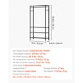 thumbnail image 3 of KFFKFF Clothing Garment Rack, Heavy Duty Clothing Garment Rack, 4 Adjustable Tiers Clothing Racks with Carbon Steel, 500 lbs Load Capacity Closet Wardrobe, 3 of 8