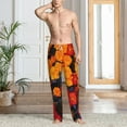 thumbnail image 2 of Logiee Marigold Flowers In Different Colors Print Pajama Pants for Men,Men’s Pajama Bottoms,Mens PJ Pants with Pockets & Button Fly-X-Large, 2 of 6