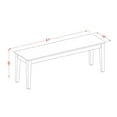 thumbnail image 4 of CAB-CAP-W Capri bench with wood seat in Cappuccino, 4 of 4