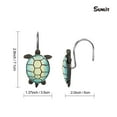 Sunlit Sea Turtle Shower Curtain Hooks, Home Decorative Shower Curtain