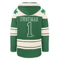 thumbnail image 3 of Men's '47 Jeremy Swayman Kelly Green Boston Bruins St. Patrick's Day Player Name & Number Lacer Pullover Hoodie, 3 of 3