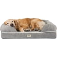 thumbnail image 1 of Sofá de salón ortopédico para perros Friends Forever 100% gamuza espuma viscoelástica gris peltre XL 44 x 34, 1 of 5