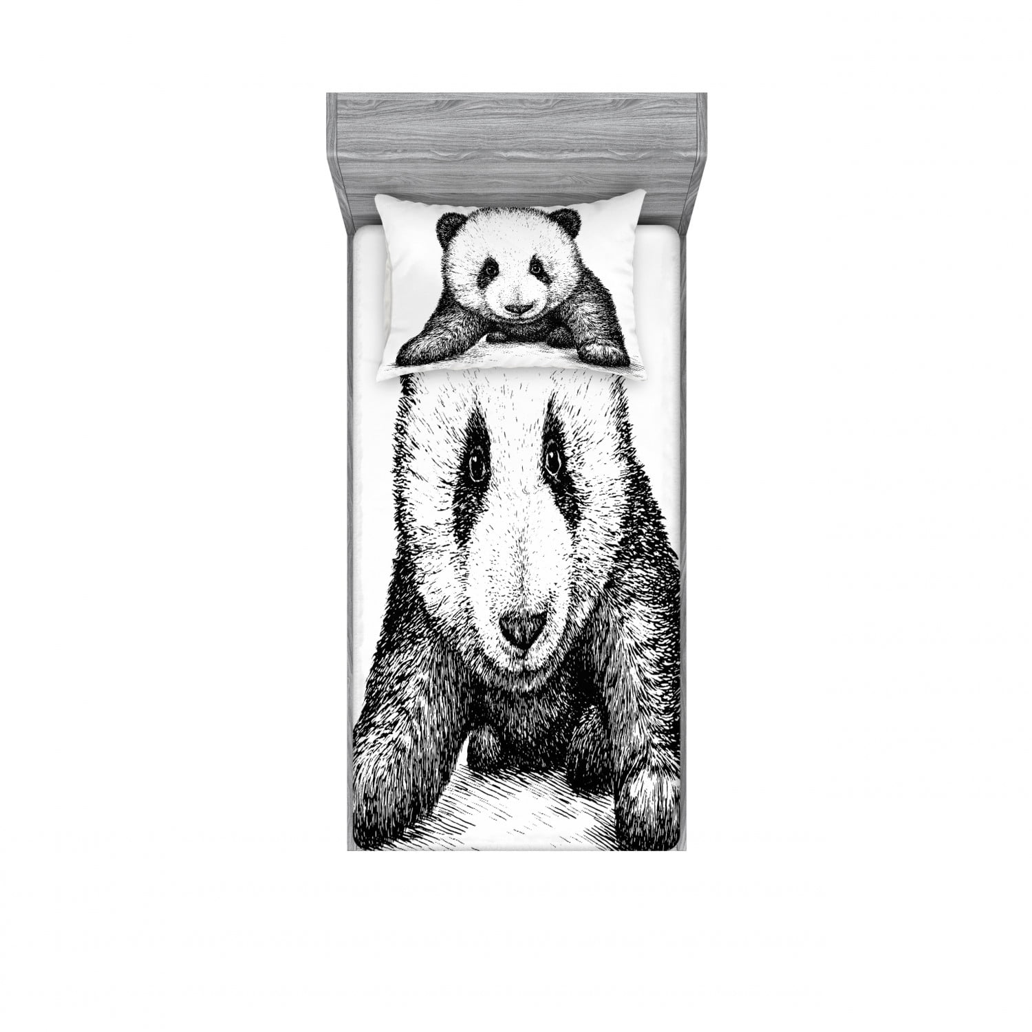 Panda Bedding Set with Sheet & Covers, Baby Panda Bear ...
