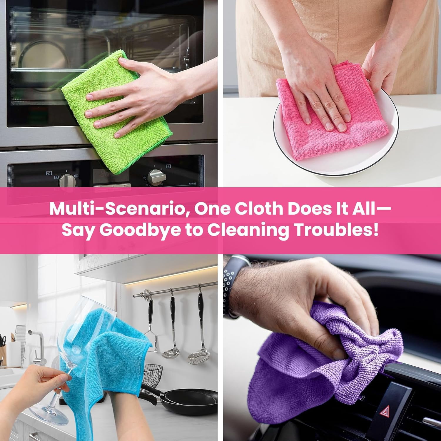 Washcloths, 50 Pack Multicolour Wash Cloths for Bathroom, Spa, and Gym Towel, 10 x 10 Inch Face Towels Microfiber Soft Hand Towel