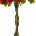 thumbnail image 3 of Nearly Natural 5' Bougainvillea Artificial Topiary Tree, Red, 3 of 3