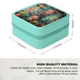 thumbnail image 2 of Autua Flamingos Tropical Scene Lanterns Mini Jewelry Travel Case for Women - Compact Size Jewelry Organizer with Multiple Storage Spaces Green, 2 of 5