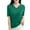 Green Womens Short Sleeve Sweater-A6, variant on Women's Cotton Summer Pullover Short Sleeve V-Neck Lightweight Sweater Soft Knit Blouse for Travel & Lounging Mint Green S
