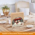 thumbnail image 5 of Qxltty Snowman Couple Acrylic Napkin Holder Set of 1 Transparent Dining Table Kitchen Cafeteria Home Decor 4.1x4.9x1.97in, 5 of 9