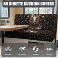 thumbnail image 4 of XYZCANDO Deer RV Dinette Cushions Stretchable RV Decor Universal Sofa Slip Covers for 2 Seat Cushion Couch Slip Covers for Loveseat Stylish Travel Trailer Accessories Camper Must Haves Black, 4 of 7