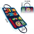 thumbnail image 3 of Tablero ocupado plegable para vestirse, ejercicio de aprendizaje educativo, básicas, juguete sensorial con cordones para niños para viajar 45x29cm, 3 of 8