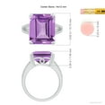 thumbnail image 4 of ANGARA Natural 9.6 Ct. Amethyst with Diamond Classic Ring in 14K White Gold for Women (Ring Size: 3), 4 of 9