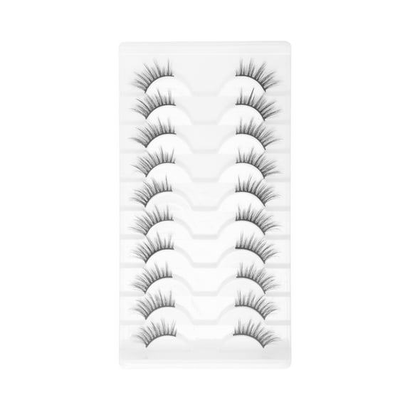 Unique Bargains 10 Pair Dense False Eyelashes for Makeup Black J15