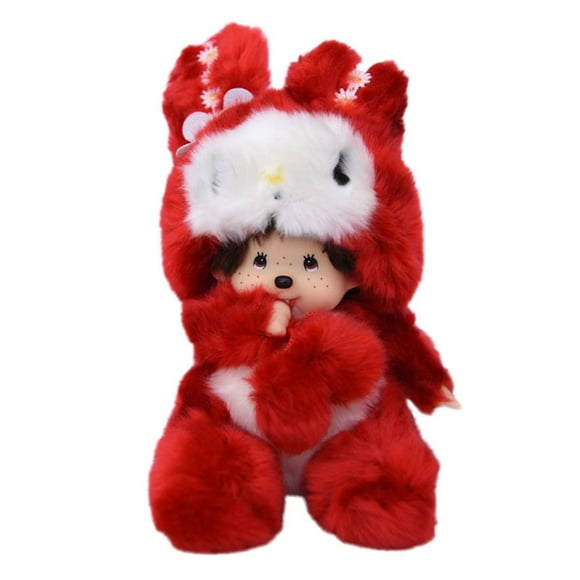 Muñeca de peluche Monchichi roja 20 cm