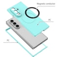 thumbnail image 6 of Allytechgroup Magnetic Case for Samsung Galaxy Z Fold 4, Support Wireless Charging Slim Lightweight Non-Slip Glossy Back Cover Shock-Absorbent Anti-Scratch PC Shell for Women Men, Lightblue, 6 of 9